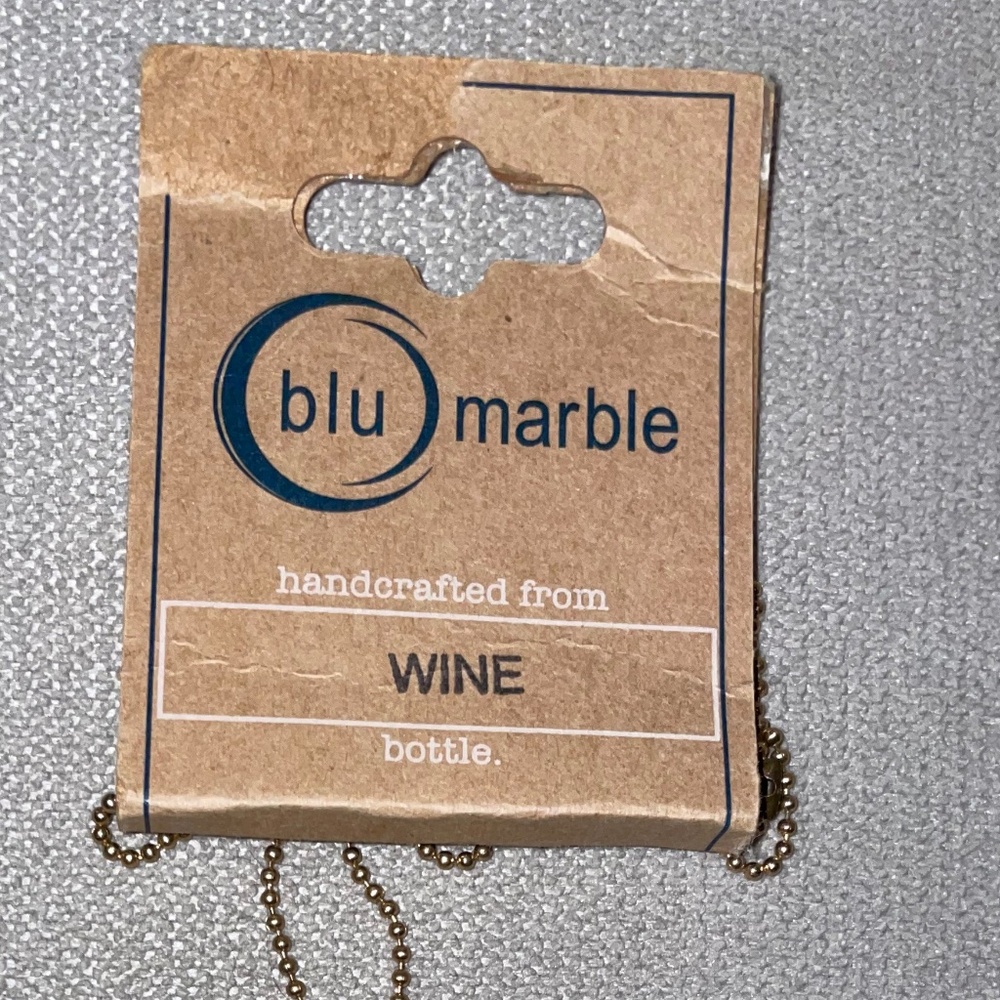 Blu Marble Upcycled Wine Necklace